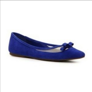 BCBGeneration Blue Suede Flats
